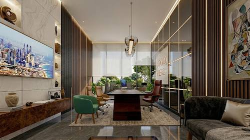 Executive corporate headquarters and library interior in G-9 Markaz Islamabad